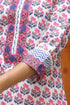 Women White Floral Printed Pure Cotton Straight Kurta